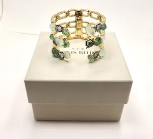 Authentic Celestial Convergence: The Azure and Verdant Hinge Cuff
