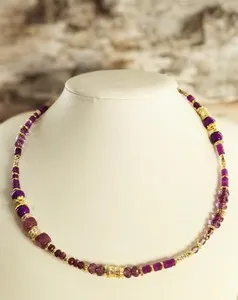 Authentic Whispers of the Rose: Fuschia Agate Necklace for Nurturing the Heart