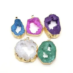 Authentic Celestial Fragments: Gold-Edged Agate Talismans
