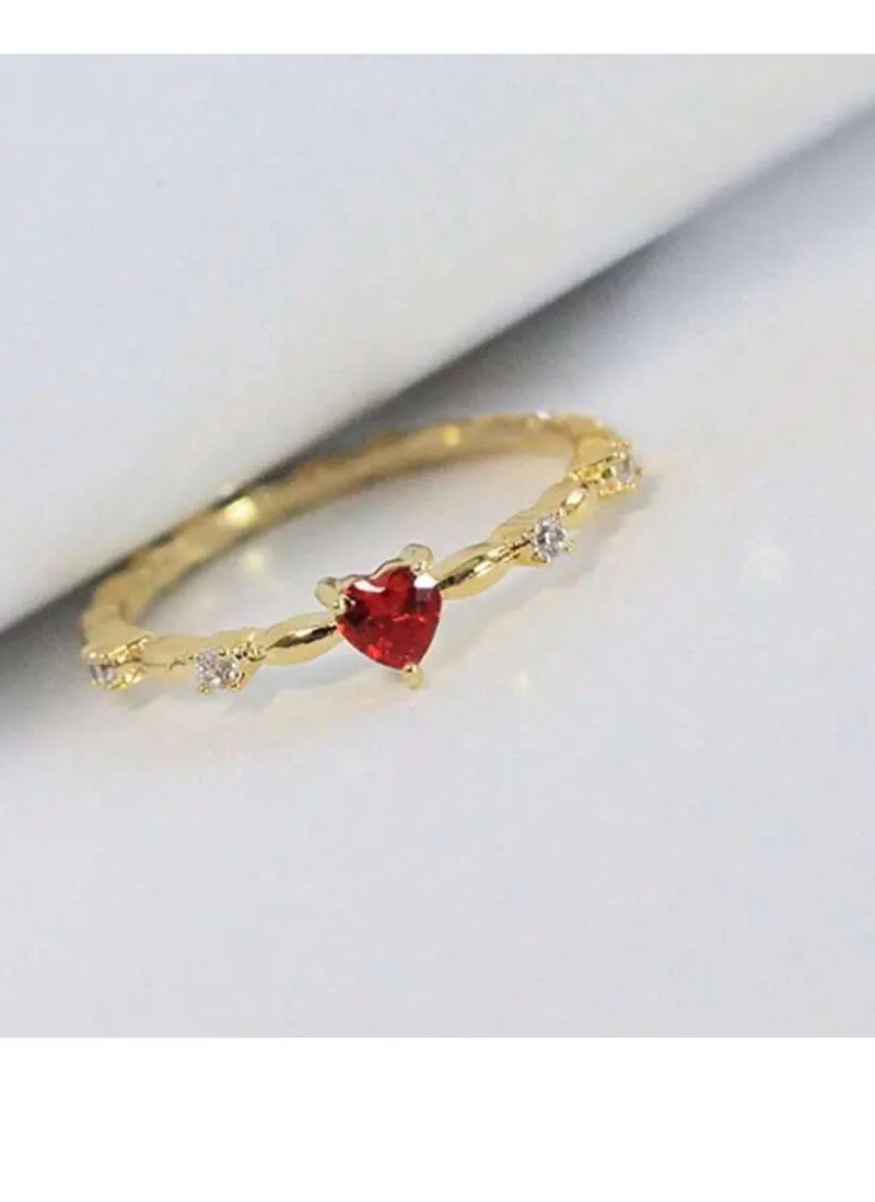Authentic The Crimson Cord: 14K Gold-Plated Sacred Heart and Twist Band