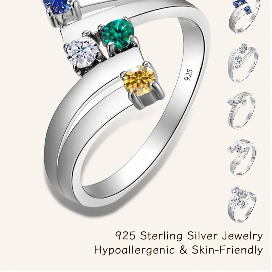 Authentic Guardian of Elegance: 18k Gold Plated Moissanite Bypass Ring for the Modern Goddess