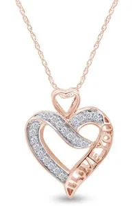 Authentic The Eternal Heart: White Diamond and Rose Gold Alchemical Pendant