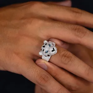 Authentic The Shamanic Panther: Moissanite and 14K White Gold Sacred Totem Ring