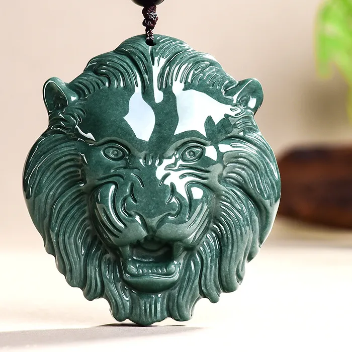 Authentic The Guardian of the Azure Deep: Jade Lion King Amulet