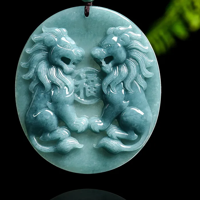 Authentic The Sovereign Emerald Blue Water Lion Talisman