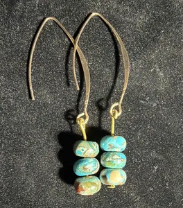 Authentic Celestial Horizon Turquoise Dangle Earrings