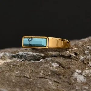 Authentic The Sovereign Gilded Stone Signet Ring