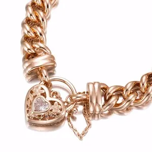 Authentic The Rose Gold Path: 12mm Euro Curb Chain with Filigree Lock