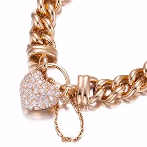 Authentic Guardian of the Heart - 18ct Rose Gold Plated Chain Bracelet
