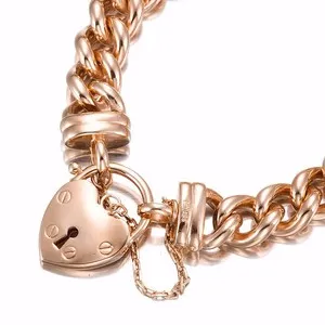 Authentic Embracing Elegance: 18ct Rose Gold Plated Chain Bracelet for Spiritual Harmony