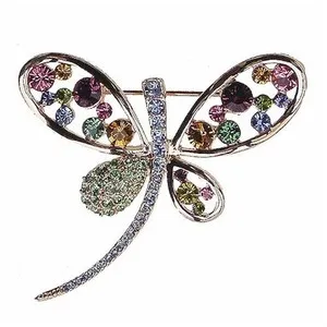 Authentic Dragonfly Messenger: 18K Rose Gold Plated Brooch