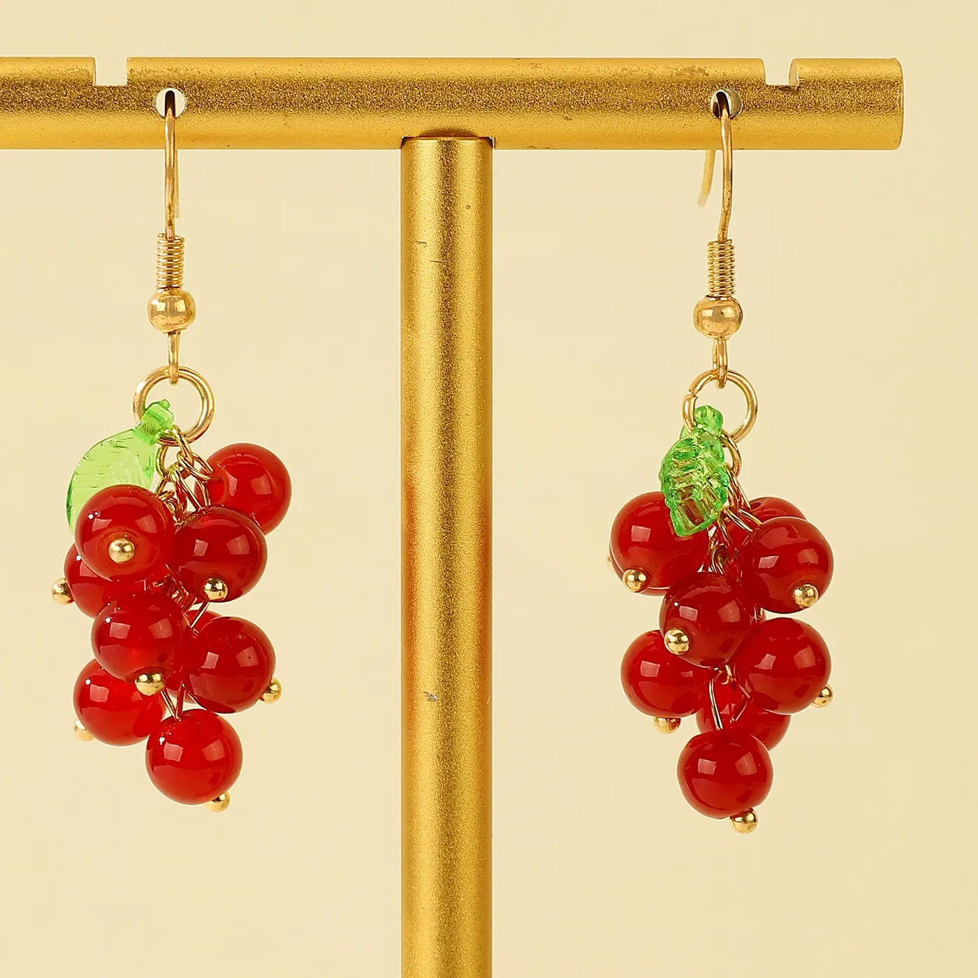 Authentic Minar 2025 Summer Multicolor Glass Beads Grape Strand Tassel Long Dangle Earrings for Women Gold Plated Hooks Party Jewelry