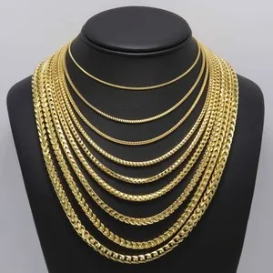 Authentic The Eternal Loop: Italian 14K Gold-Plated Franco Chain