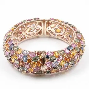 Authentic Radiant Constellation Rose Gold Sapphire Bangle