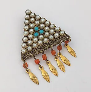 Authentic The Crimson Flame Filigree Chandelier Brooch