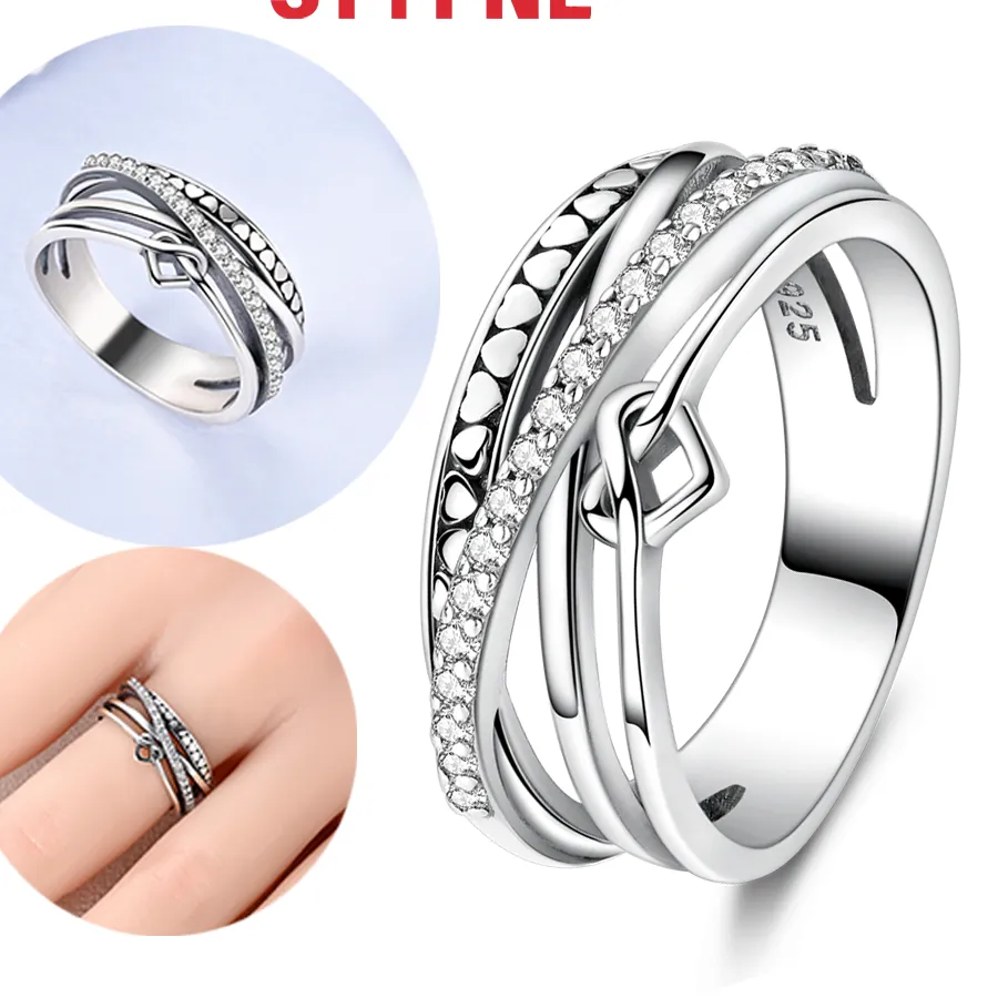 Authentic S925 Silver Chinese Dragon Rings Shiny Lucky Red Zircon Rings for Women Original Classic Fine Jewelry Party Matching