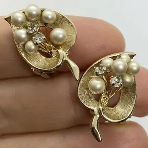 Authentic Celestial Orchard Earrings: Gold-Encrusted Symbols of Abundance and Divine Harmony