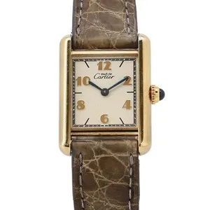 Authentic Cartier Must Tank: Golden Ivory Radiance