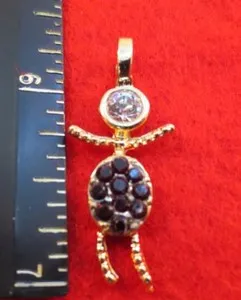 Authentic 14KT GOLD PLATED BIRTHSTONE KIDS CRYSTAL 12 MONTHS BIRTHSTONE PAVE CHARM