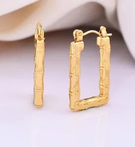 Authentic Golden Bamboo Verdant Spirit Hoops