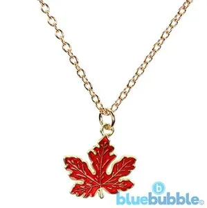Authentic Bluebubble NATURE Maple Leaf Charm Necklace Cute Celebration Kitsch Fancy Dress