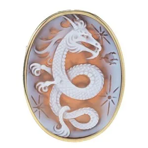Authentic Dragon's Fiery Breath - A Limited Edition Italian Cameo of Protection and Courage
