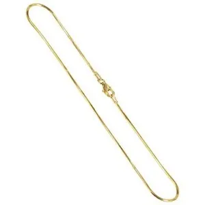 Authentic The Golden Serpent Path: 1mm 18K Gold-Plated Sterling Silver Italian Snake Chain