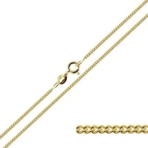 Authentic Radiant 2mm 14K Gold‑Plated Italian Curb Chain – Sacred Silver Elegance
