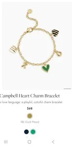 Authentic The Golden Heart Charm Bracelet