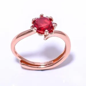 Authentic Rose-Gold Enchanted Garnet Ring – Adjustable Sacred Protector