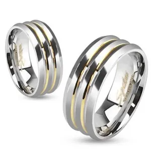 Authentic The Golden Meridian: Titanium and Gold-Plated Sacred Geometry Band