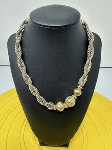 Authentic The Ouroboros Path: Sterling Silver and Gold-Plated Twisted Choker