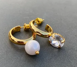 Authentic Simone Rocha Gold Plated Small Hoop Earrings