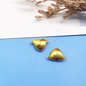Authentic Sacred Heart Connection: Gold-Toned Heart-Shaped Clasp of Unity