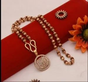 Authentic The Golden Seed of Eternity: Antique Gold-Plated Rudraksha Mala