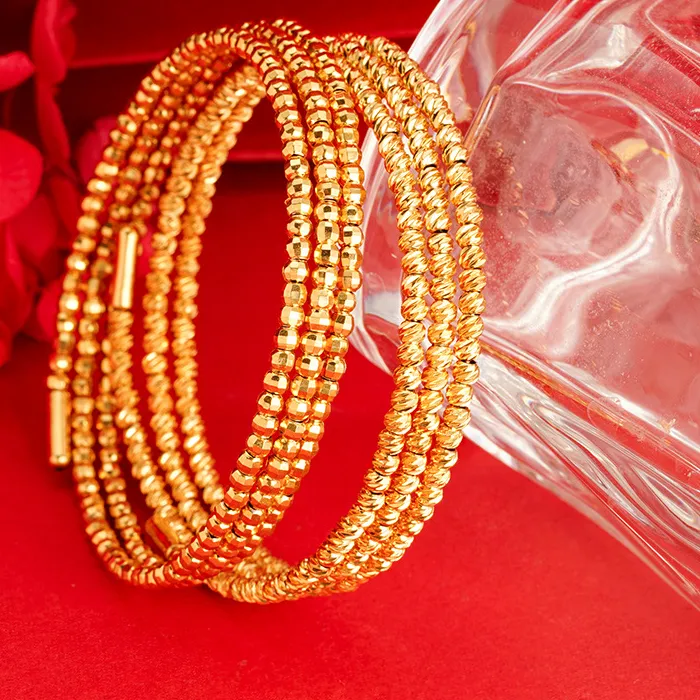 Authentic Aura of Abundance: The Tri-Line Gold Radiance Cuff