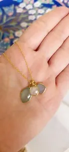 Authentic Shivam 925 Silver Necklace 18k Gold Plated With Authentic Gemstones