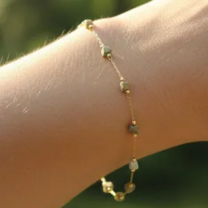 Authentic Heart of the Earth: Elegant Gold Plated Minimalist Chain Bracelet