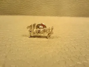 Authentic Vintage "Henry" White Gold Plated Tie Tac