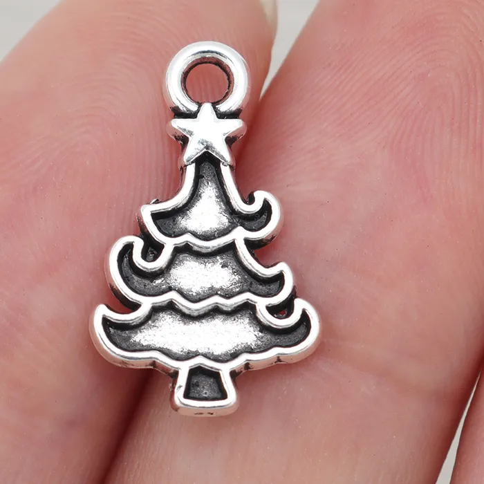 Authentic Tibetan Silver Christmas Tree Charms 50 Sacred Accoutrement