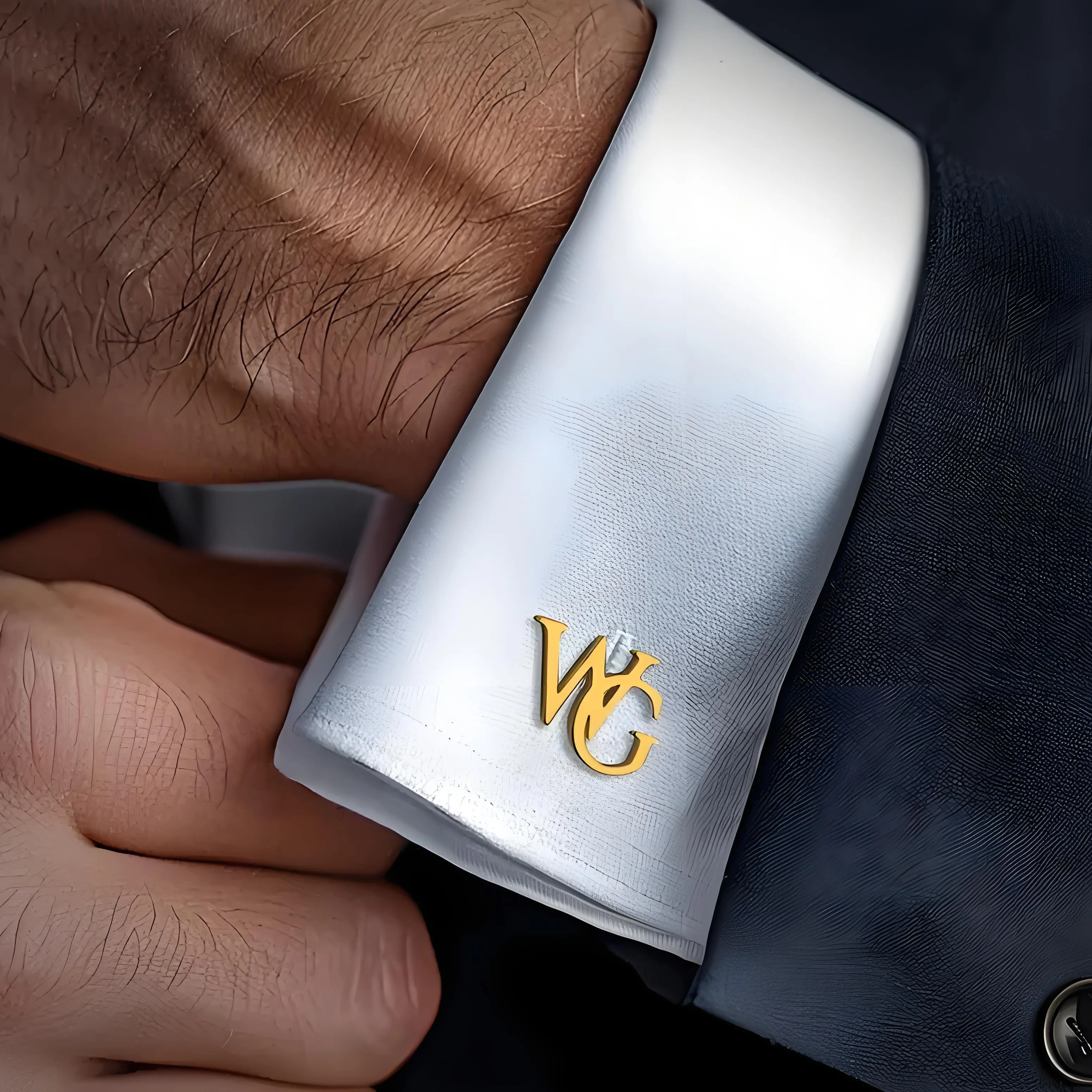 Authentic Personalized Initial Monogram Cufflinks, Custom Jewelry, Elegant Gentleman Shirt Accessory, Ideal