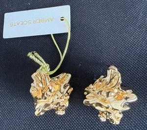Authentic Amber Sceats Reese Earrings Gold Plated W/Tags