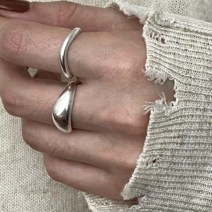 Authentic VENTFILLE 925 Sterling Silver Irregular Ring for Women Geometry Versatile Minimalism Accessories Jewelry