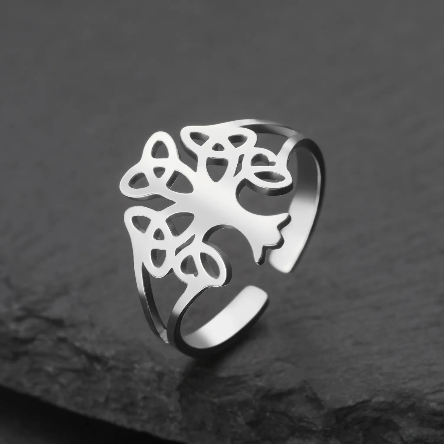 Authentic 1PC Celtic Knot Adjust Ring For Women Men Tree of Life Amulet Rings Jewelry Birthday Gifts