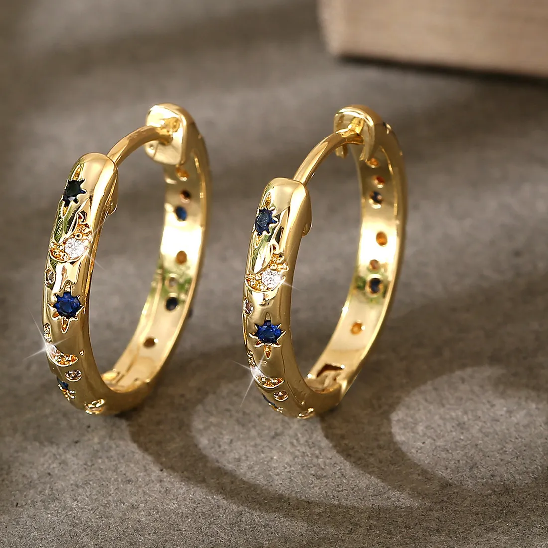 Authentic Celestial Harmony: Starlight & Lunar Earrings