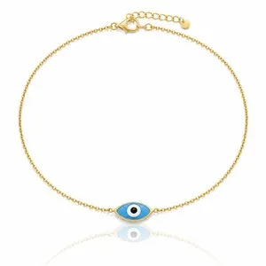 Authentic The Gilded Gaze Protective Enamel Evil Eye Anklet