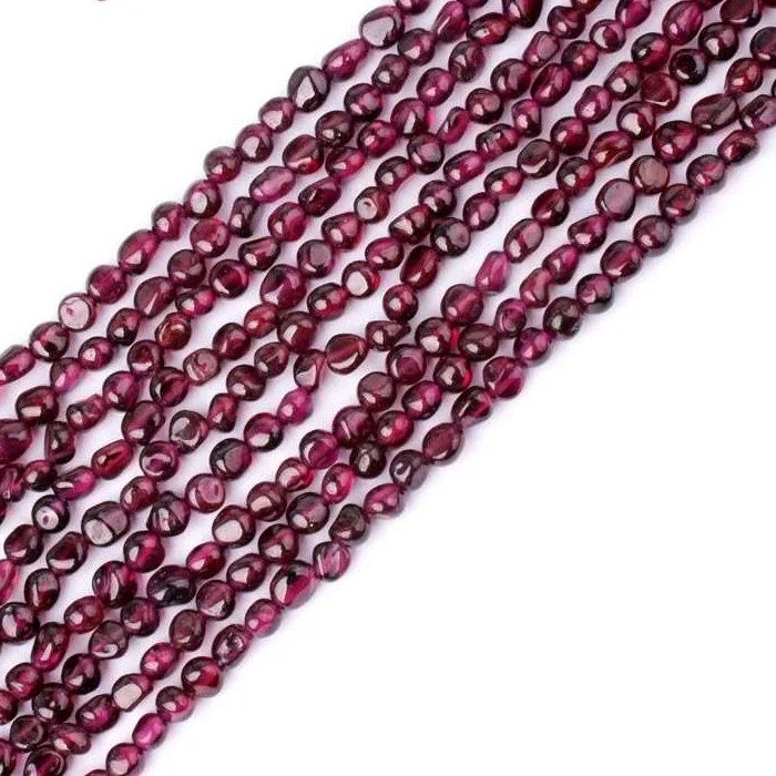Authentic 2x3-3x4mm Natural Red Garnet Freeform Chips Stone Beads For Necklace Bracelets Strand 15Inch DIY Jewelry Making