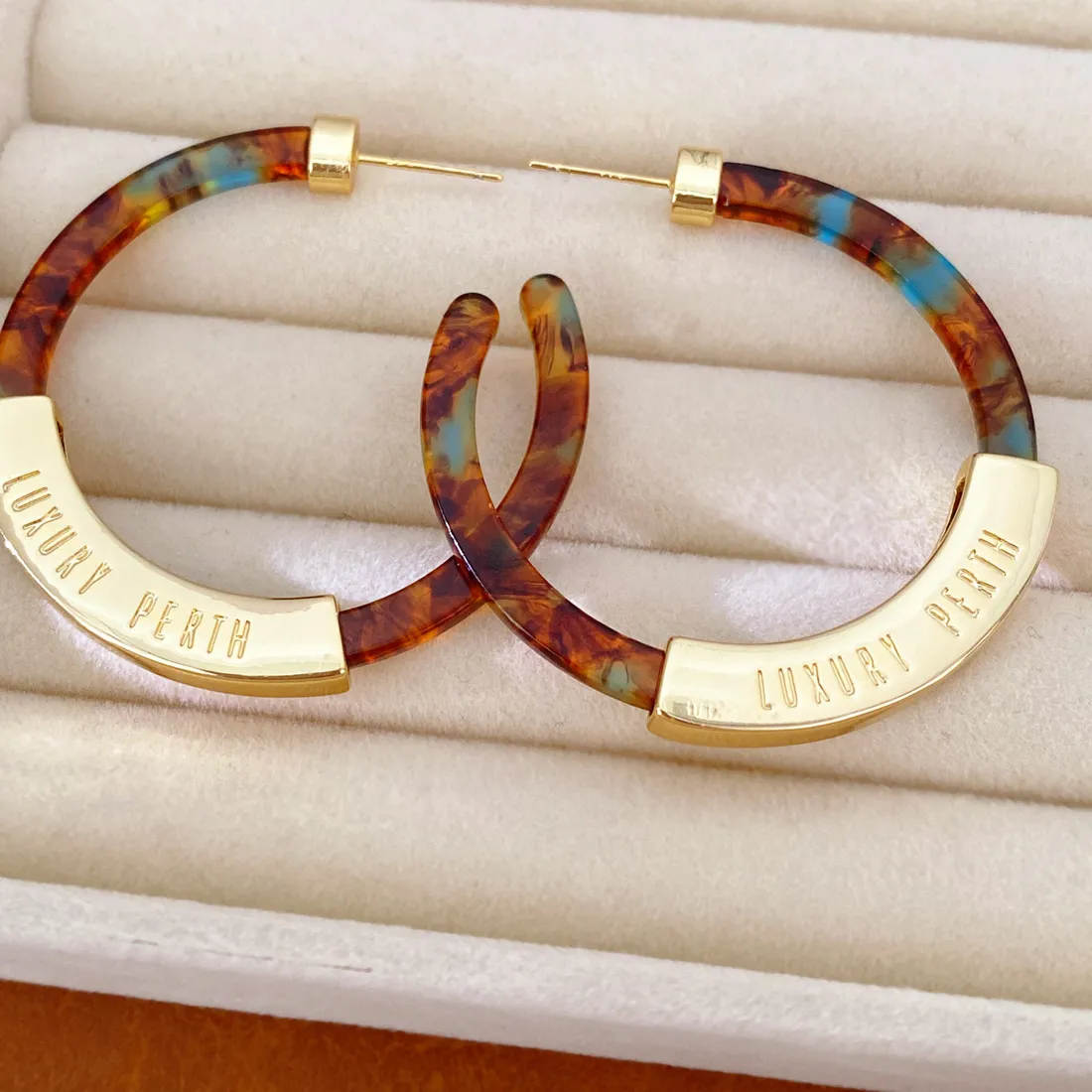 Authentic Ethereal Tortoise Resonance: Spliced Hoop Earrings of Ancient Shielding