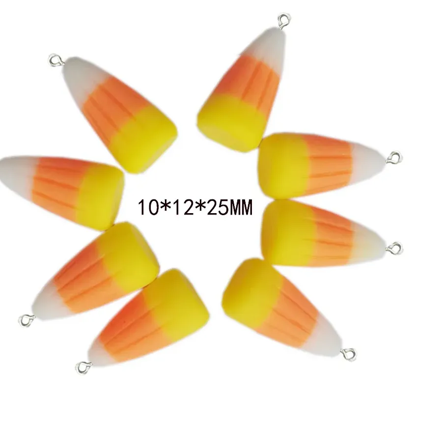 Authentic 10Pcs Cute Halloween Candy Resin Charms Pendants for Bracelets Necklace Earrings Jewelry Making Flat Back Cabochon