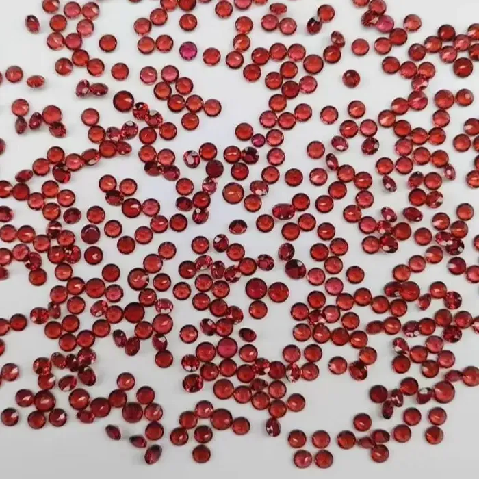 Authentic 1PCS Factory Natural Garnet 6mm Dark Red Round Loose Gemstone For Ring Earring Jewelry Making Accessories